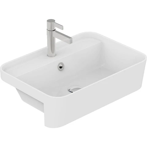 ADP Miya 550 Semi Recessed Basin - Matte White