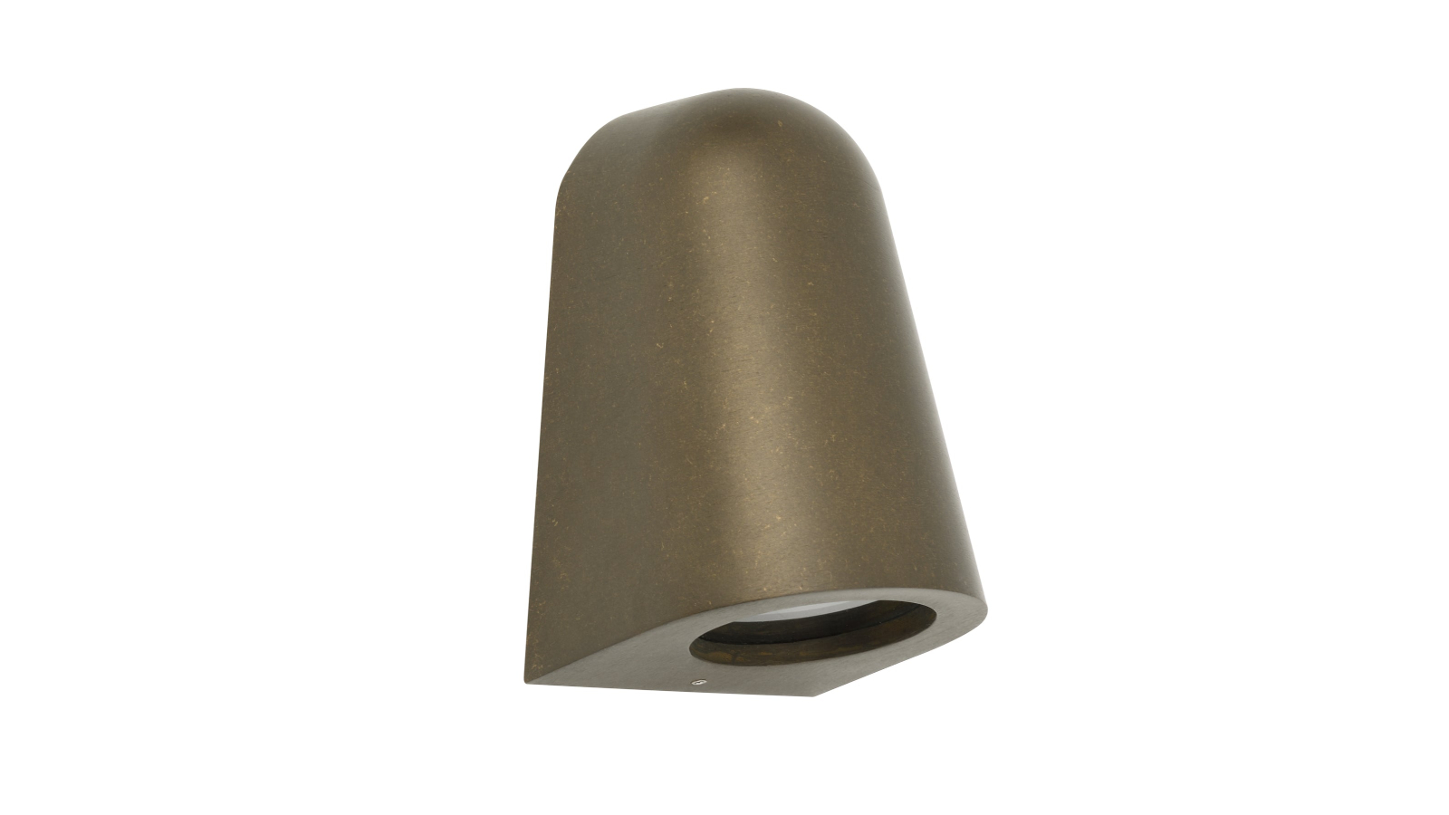 CLA 240V Torque Exterior IP65 GU10 Surface Mounted Solid Aged Wall Light - Brass Cone