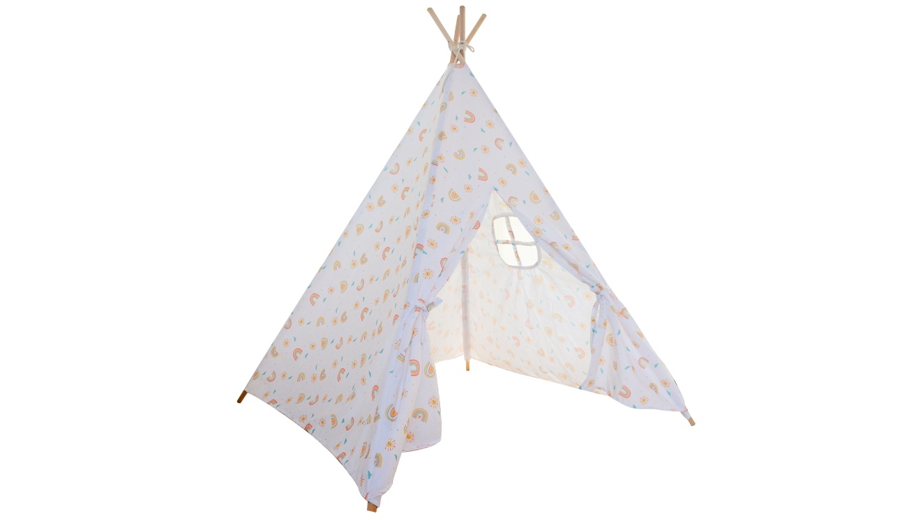 All 4 Kids Lucia Kids Rainbow Square Teepee Tent