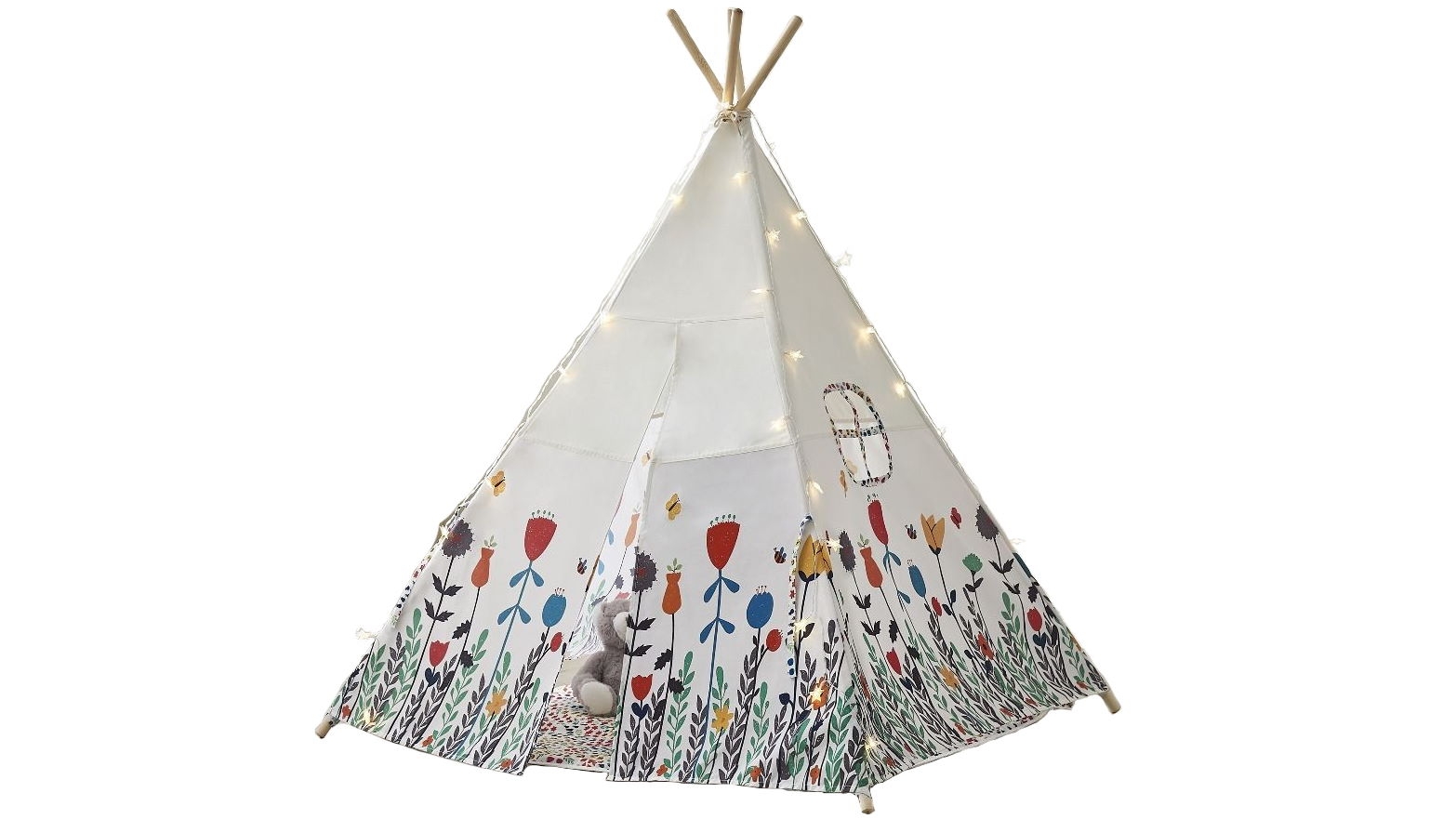 All 4 Kids Camila Kids Flora Square Teepee Tent