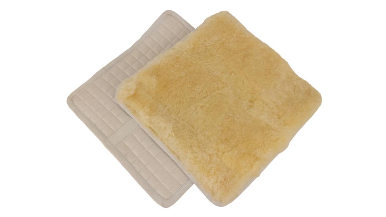 Naturally Sheepskin Genuine Seat Pad - Natural/White
