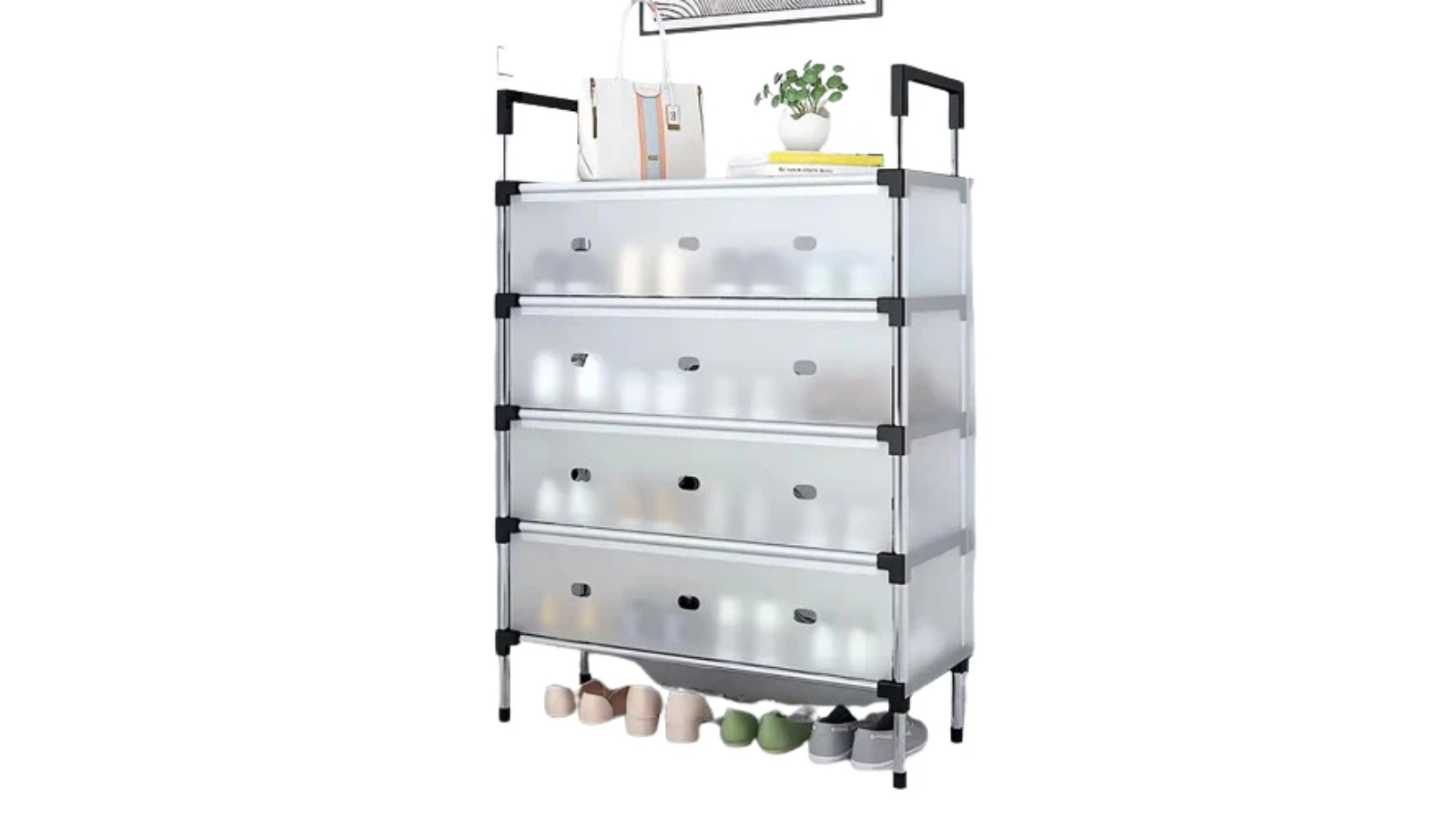 NNETM Convenient Dustproof Storage Shelf