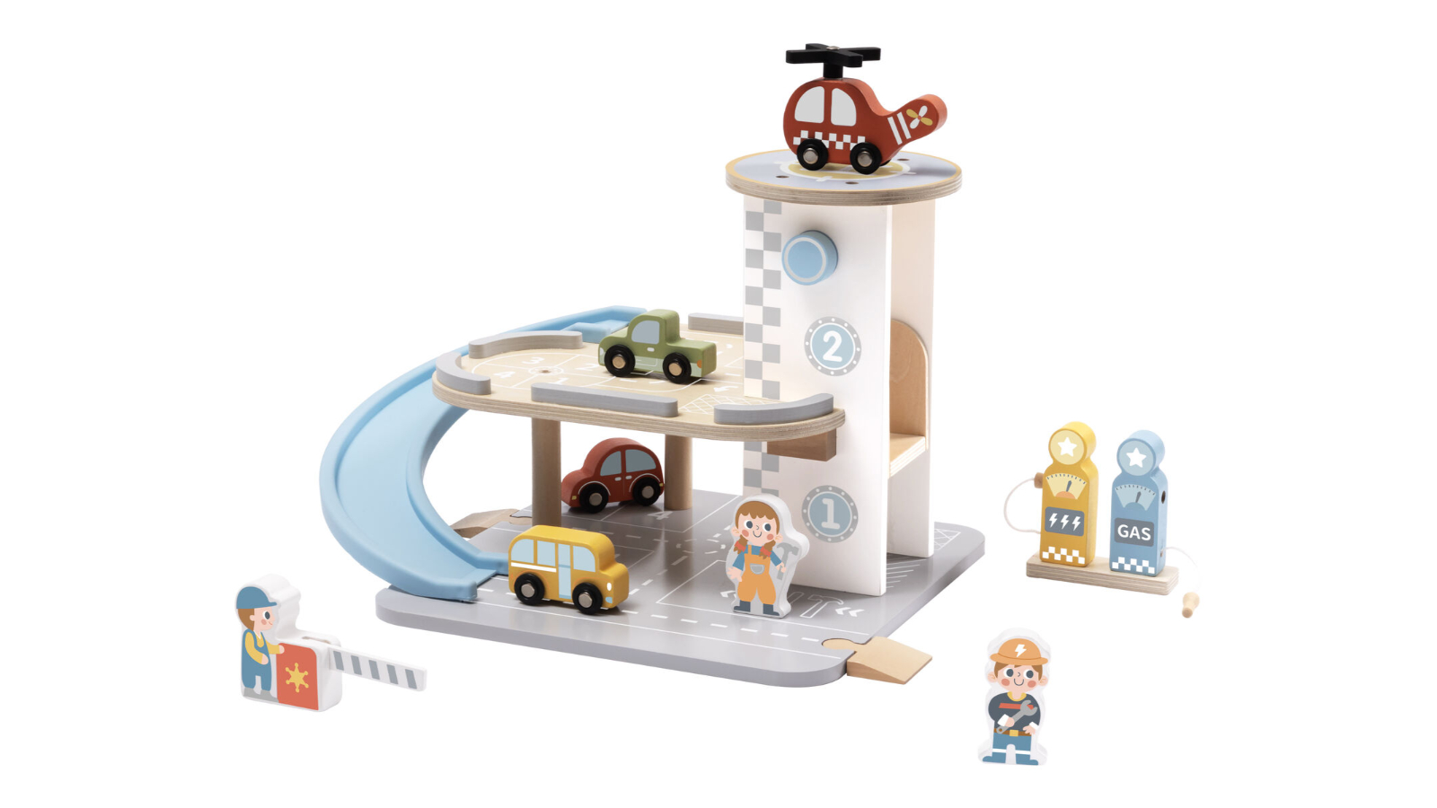 Tooky Toy Wooden Parking Garage