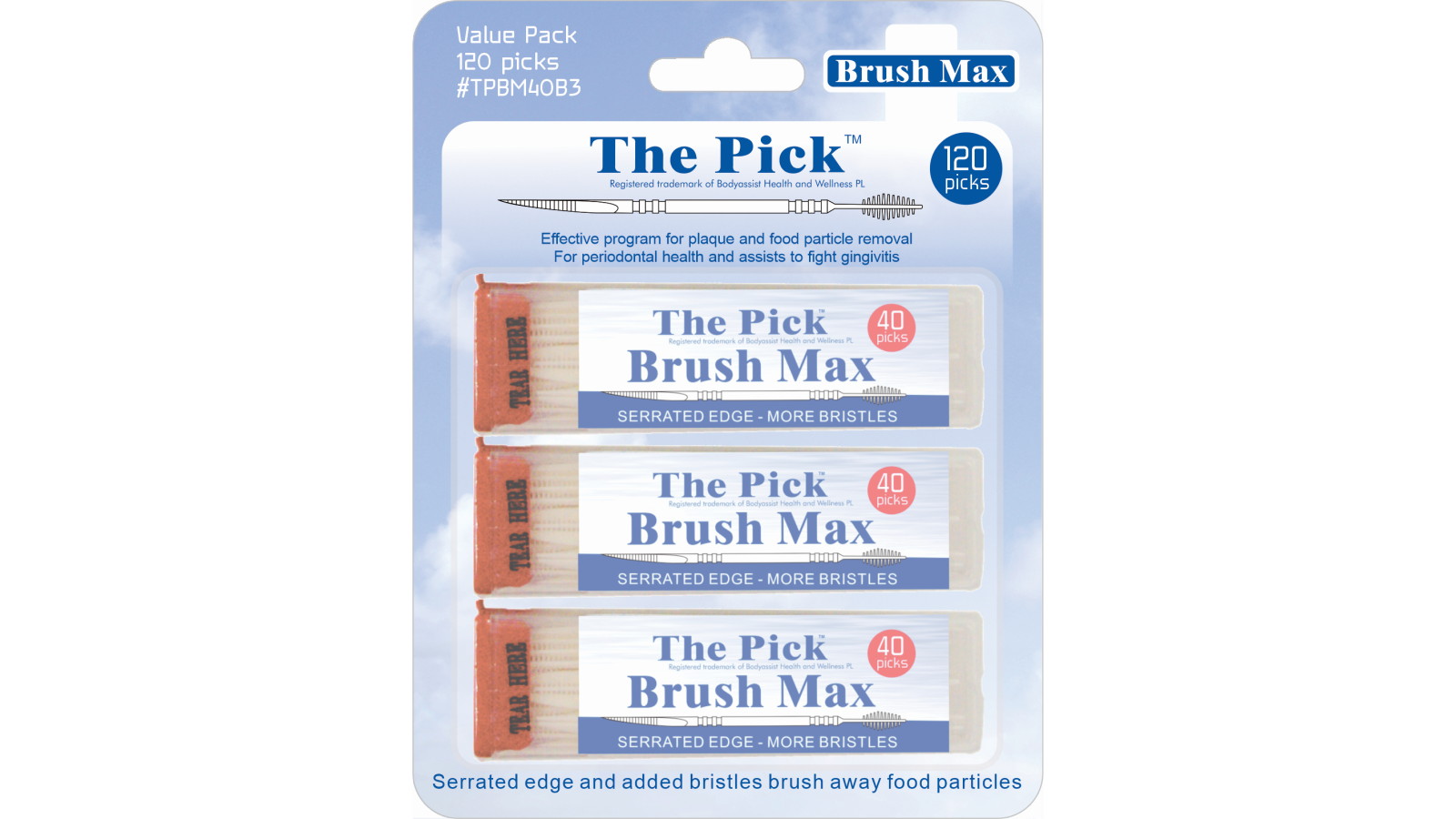 The Pick Brush Max 3-Pack Blister Card