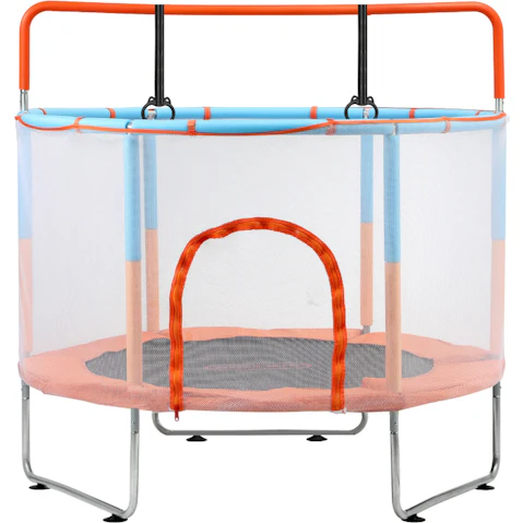 Mazam 60inch Trampoline with Enclosure Safety Net Horizontal Bar