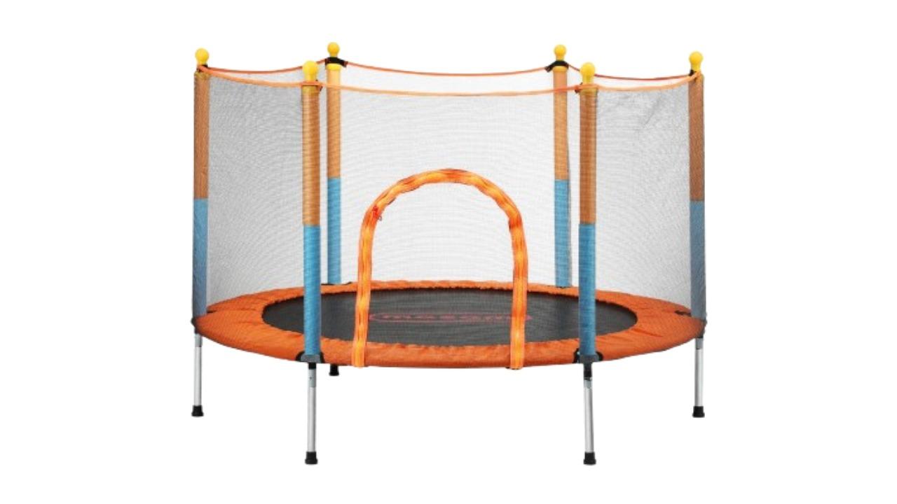 Mazam 60inch Trampoline with Enclosure Safety Net Pad Mat