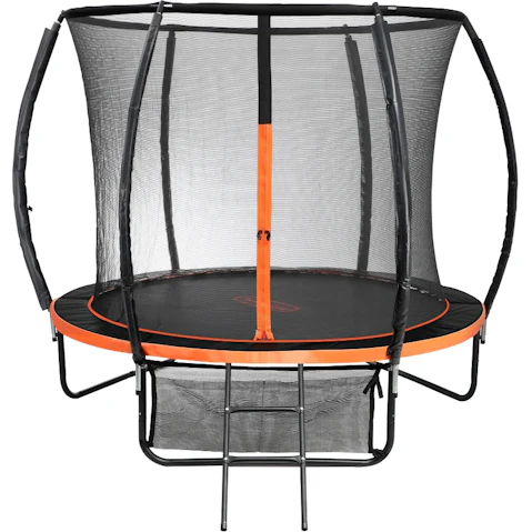 Mazam Kids Round Trampolines Enclosure Safety Net with Ladder - 8ft