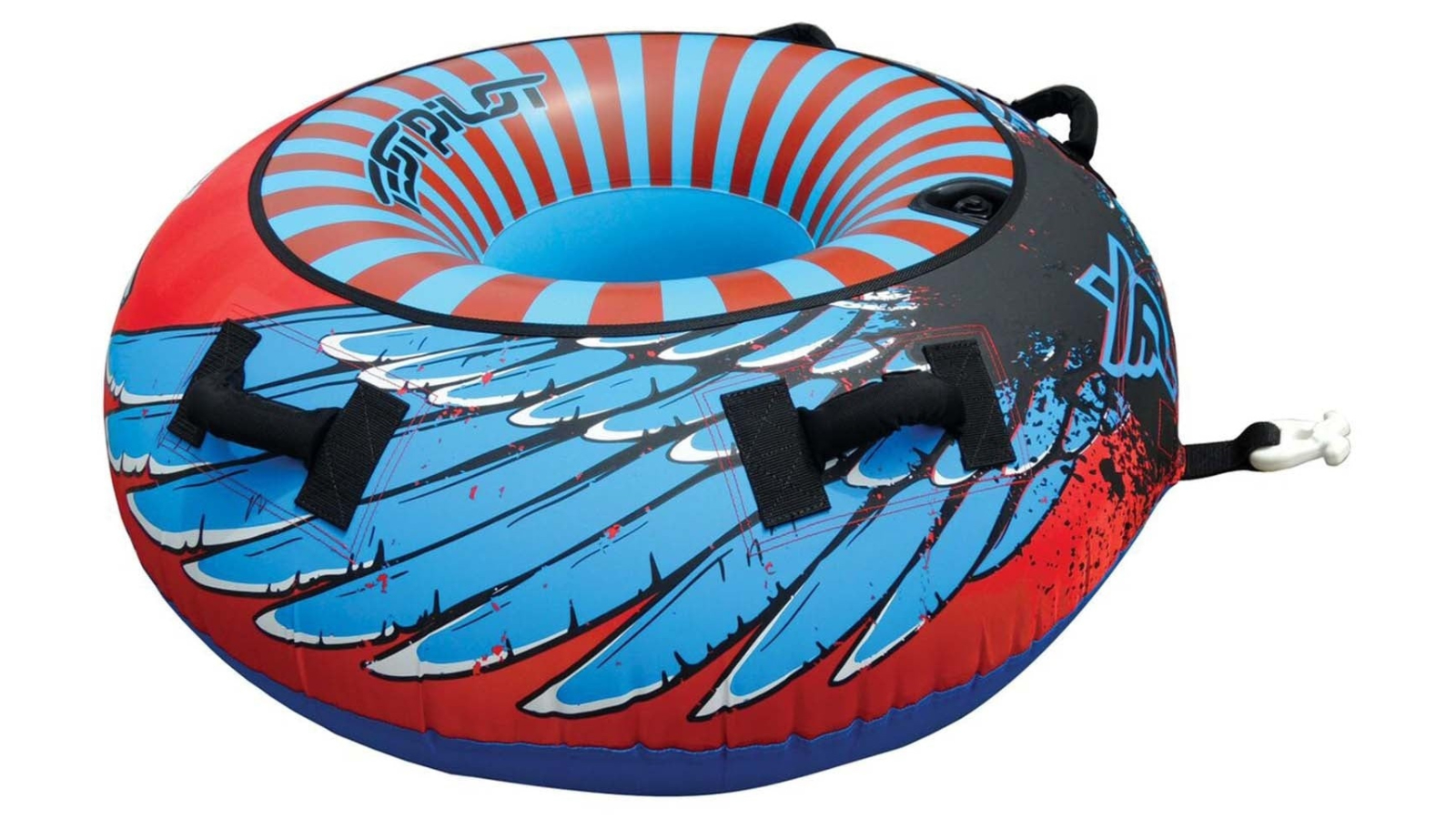 Test Pilot 56inch Kamakazi Inflatable Towable Ski Tube - Blue/Red