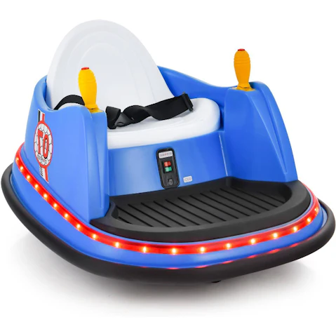 Costway Battery-Supported Bumper Electric Toy Ride-On Car - Blue