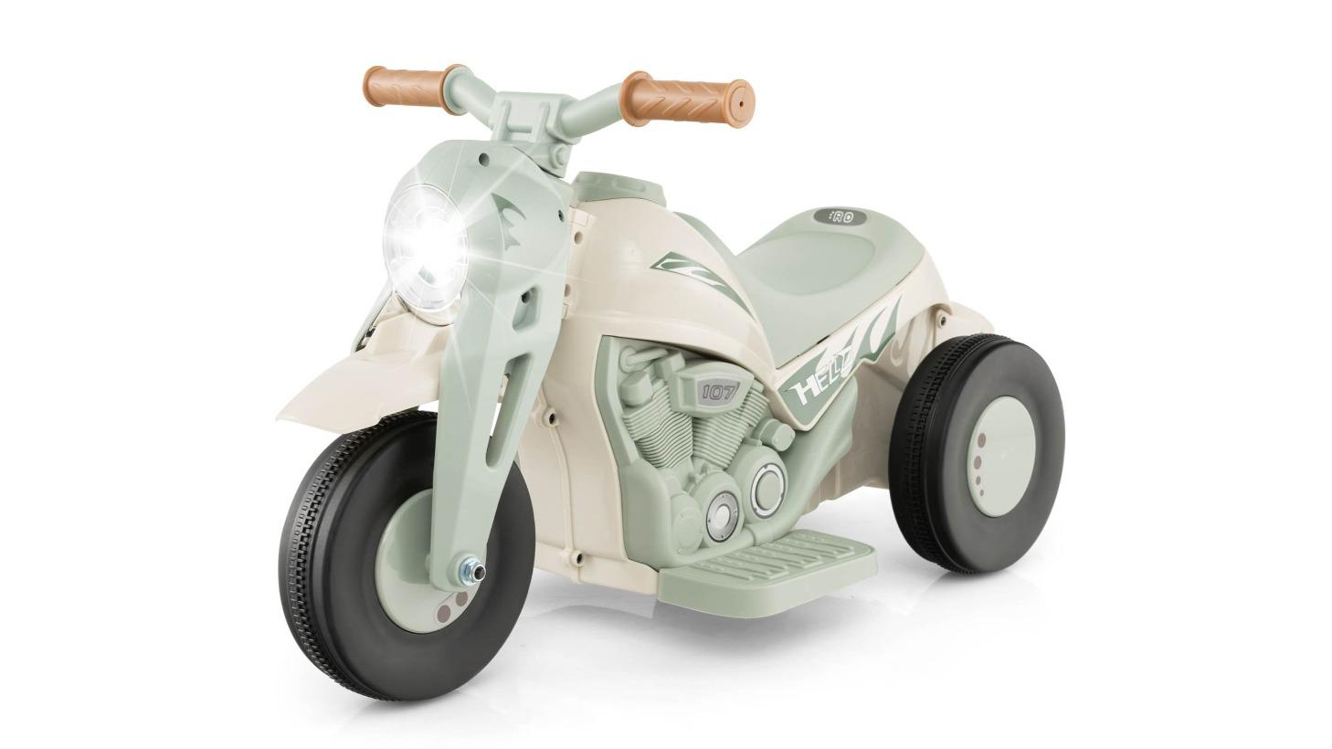 Costway 6V Electric Outdoor Motorbike Ride-On Toy with Bubble Maker - Beige