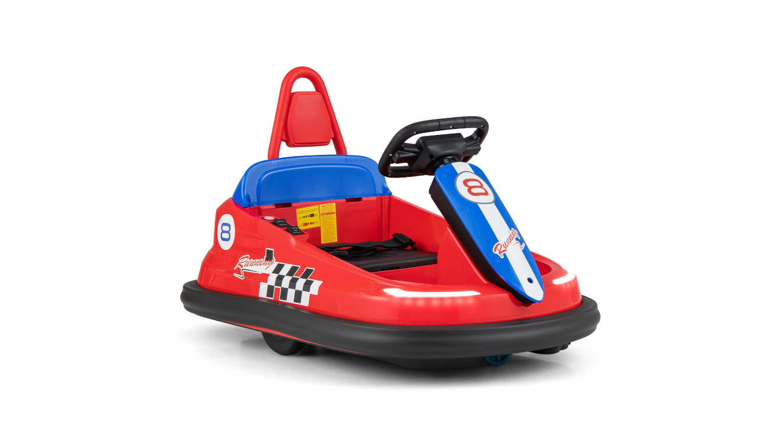Costway 6V Kids 360 Spin Ride-On Electric Bumper Car - Red