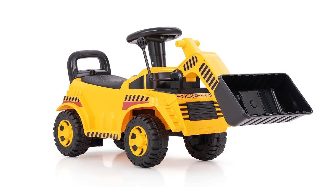 Costway Ride-On Digger Foot to Floor Excavator Construction Vehicle Sand Digger - Yellow