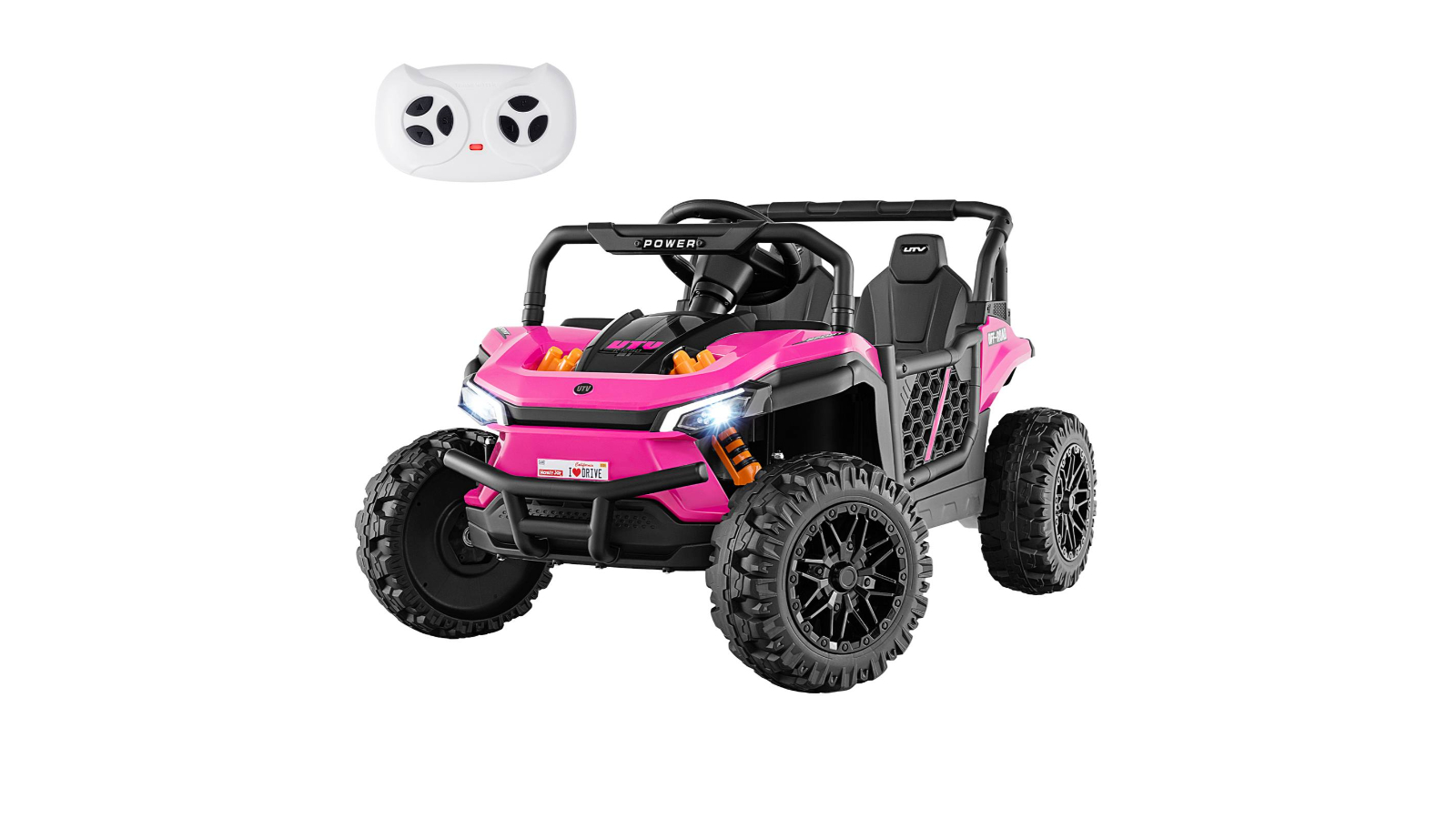 Costway Convertible Electric Ride-On Toy Car with Remote Control - Pink
