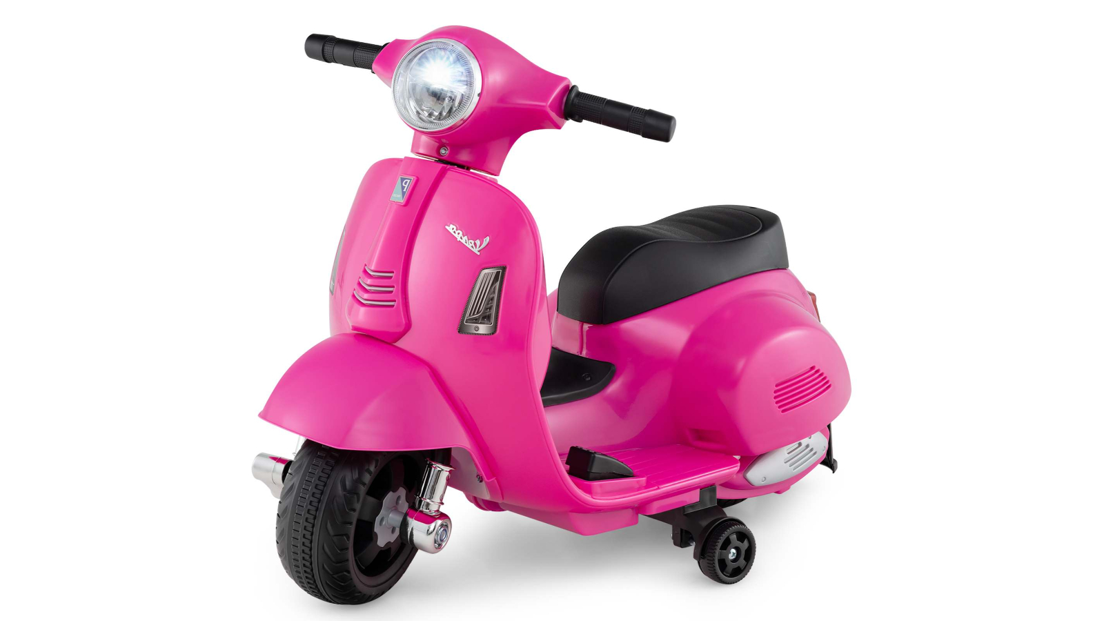 Costway 12V Licensed Vespa 3-Wheel Electric Motorbike Ride-On Toy Car - Pink
