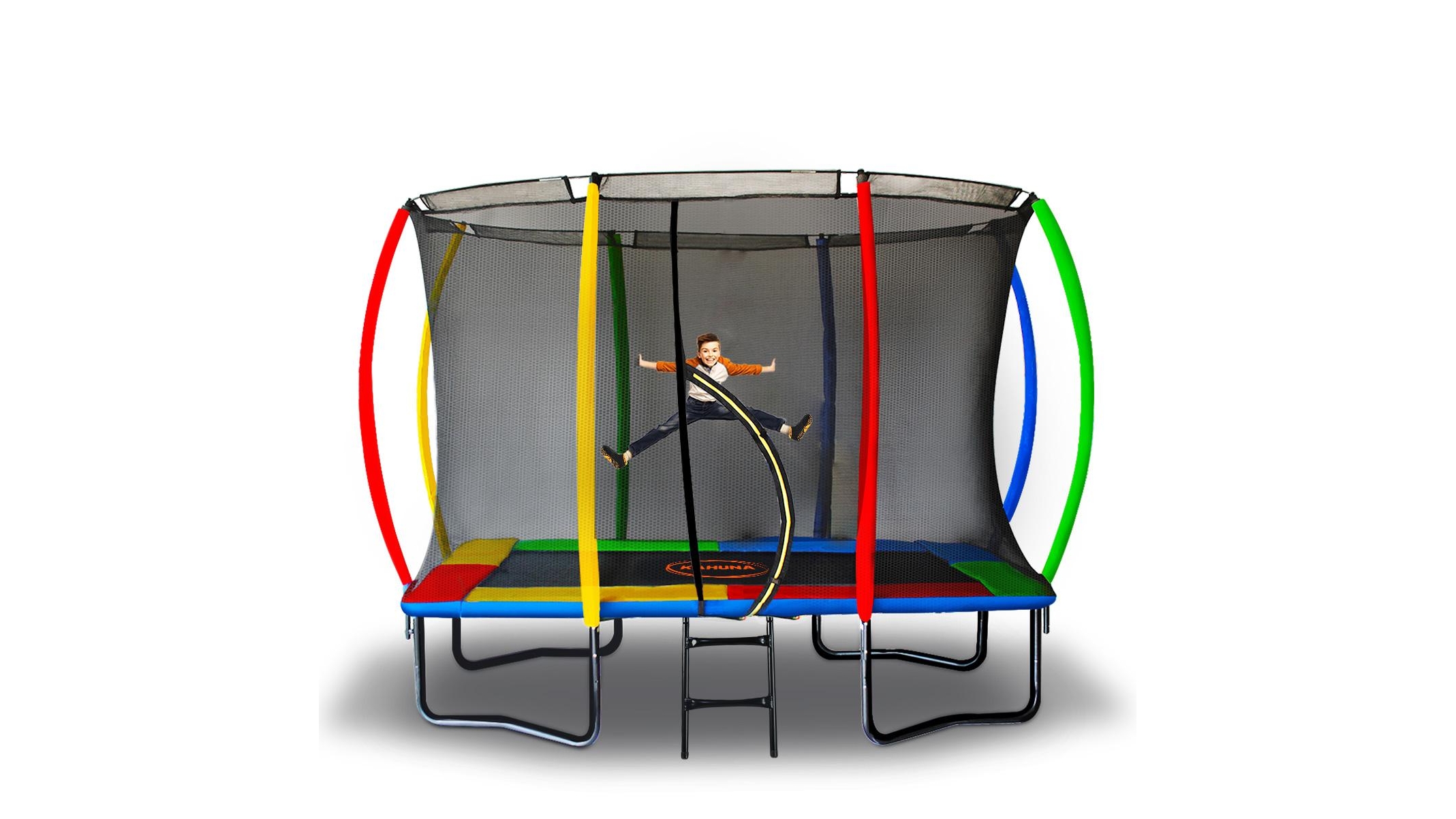 Kahuna 8ft x 11ft Outdoor Rectangular Rainbow Trampoline