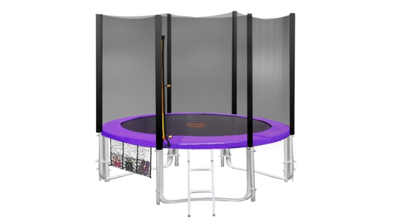 Kahuna 8ft Round Trampoline Free Safety Tidy Net Pad - Purple