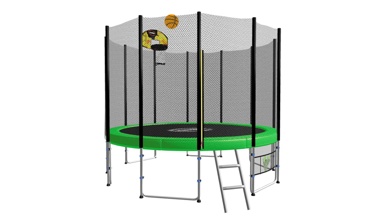 Kahuna 10ft Blizzard Trampoline with Net - Green