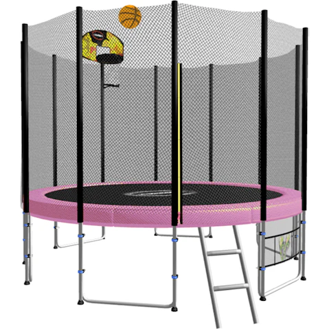 Kahuna 8ft Blizzard Trampoline Outer Net Basketball Mat - Pink