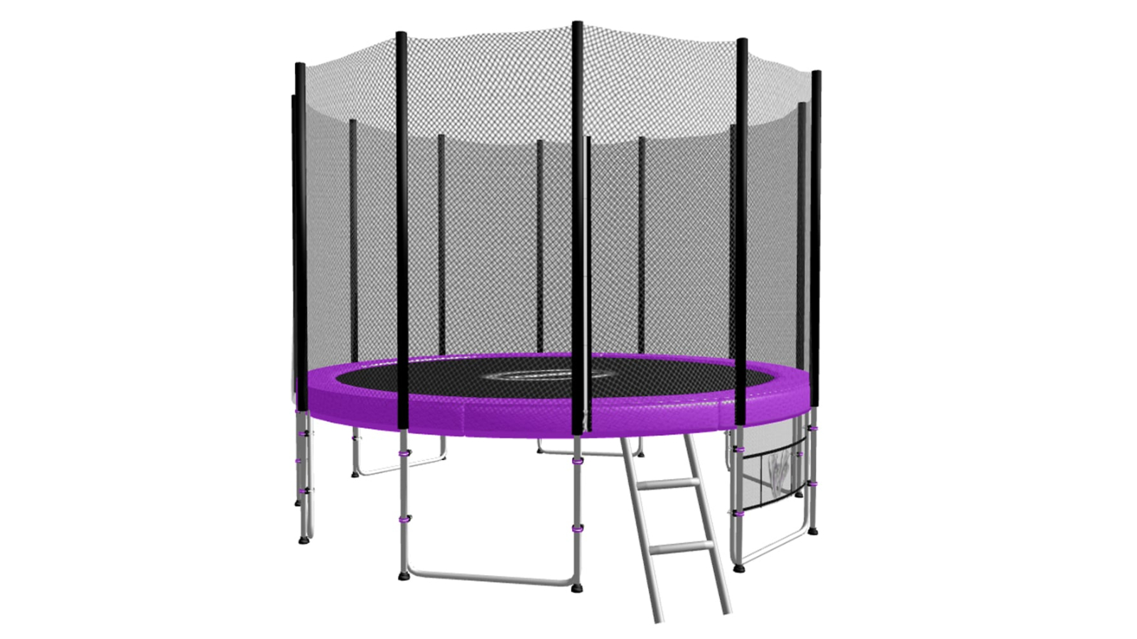 Kahuna 10ft Blizzard Trampoline with Net - Purple