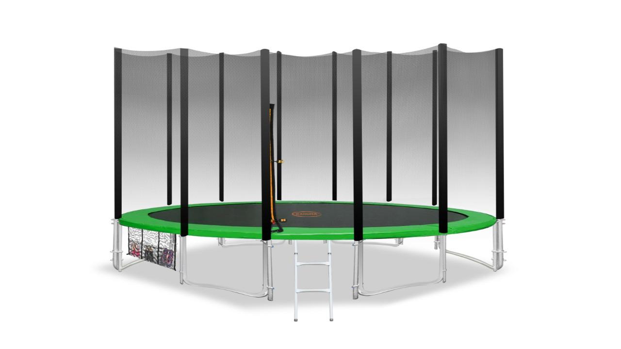 Kahuna 12ft Blizzard Trampoline with Net - Green