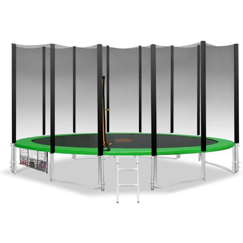 Kahuna 14ft Blizzard Trampoline with Net - Green