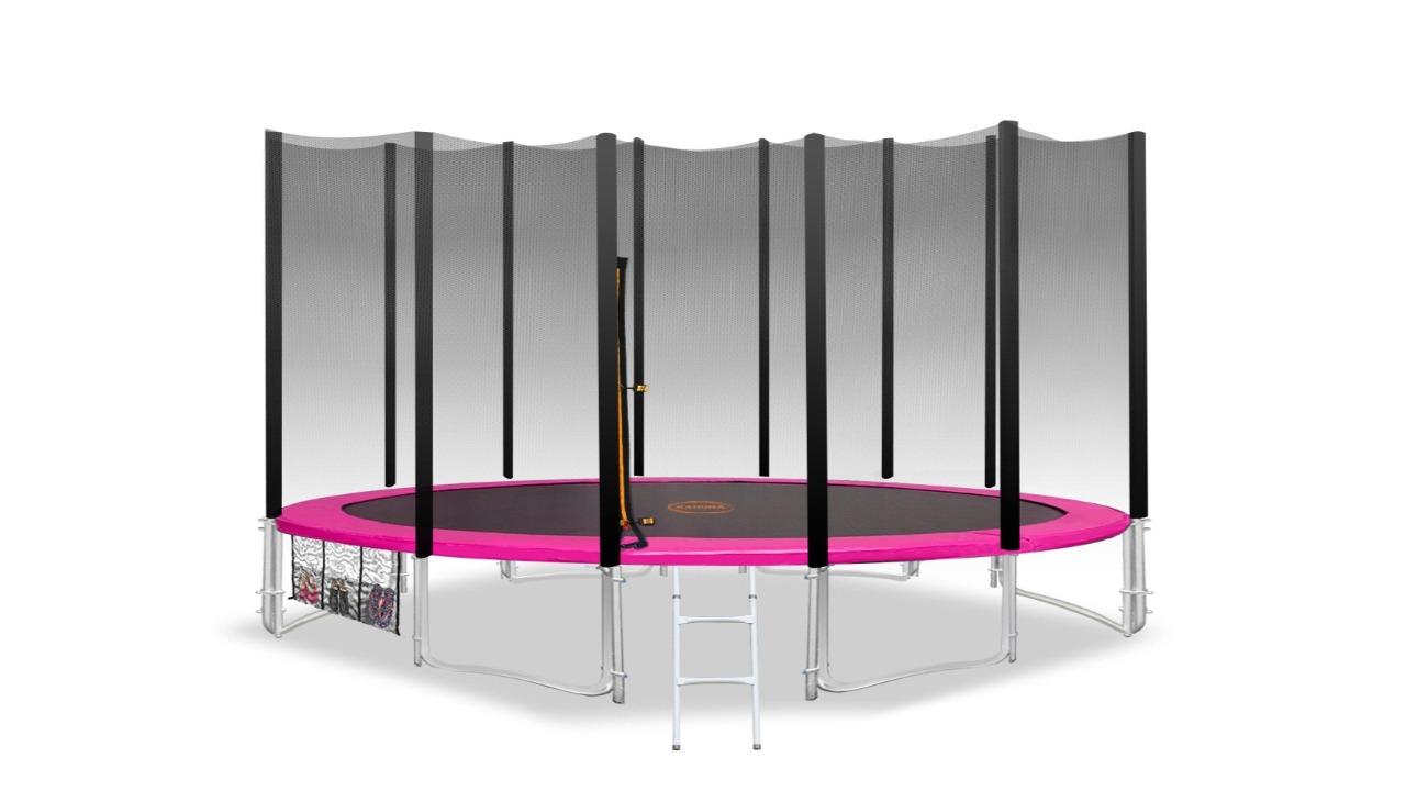 Kahuna 12ft Blizzard Trampoline with Net - Pink
