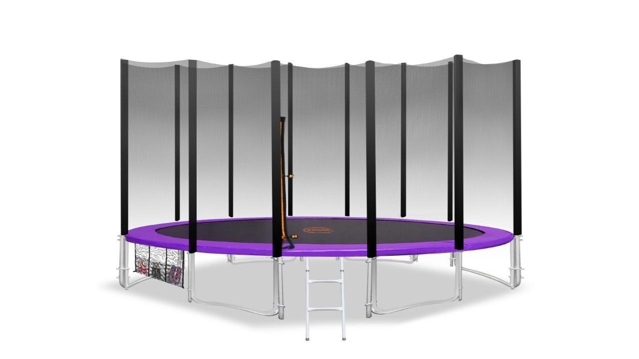 Kahuna 12ft Blizzard Trampoline with Net - Purple