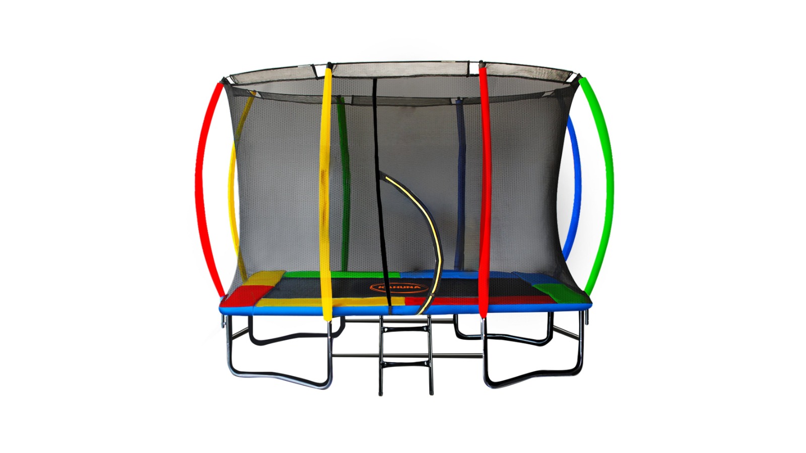 Kahuna 6 x 9ft Rectangular Outdoor Trampoline - Rainbow