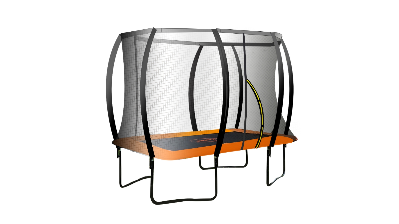 Kahuna Trampoline 8ft x 11ft Rectangular Outdoor - Orange