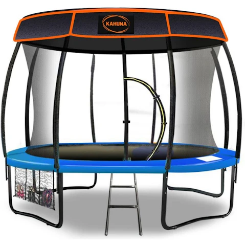 Kahuna 10ft Trampoline with Roof - Blue