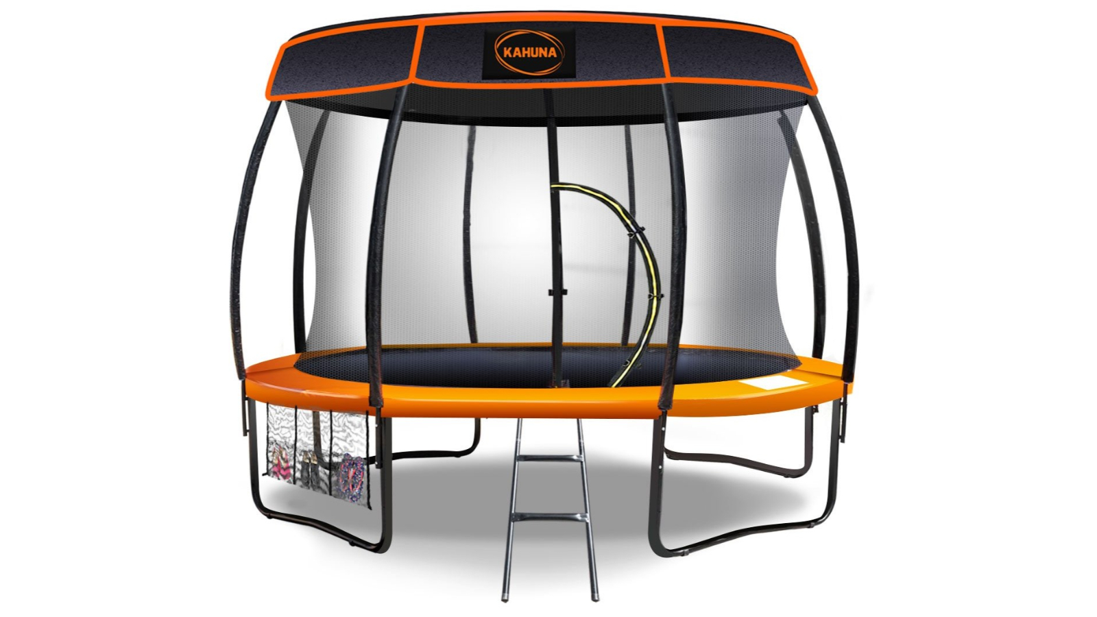 Kahuna 12ft Trampoline with Roof - Orange