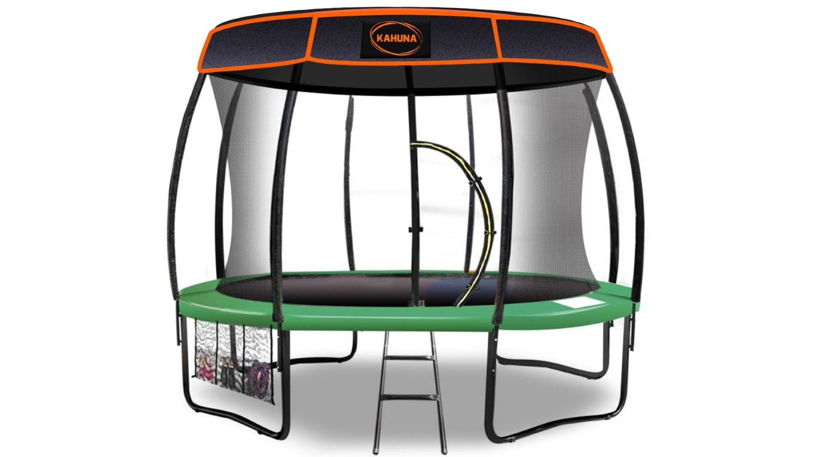 Kahuna 14ft Trampoline with Roof - Green