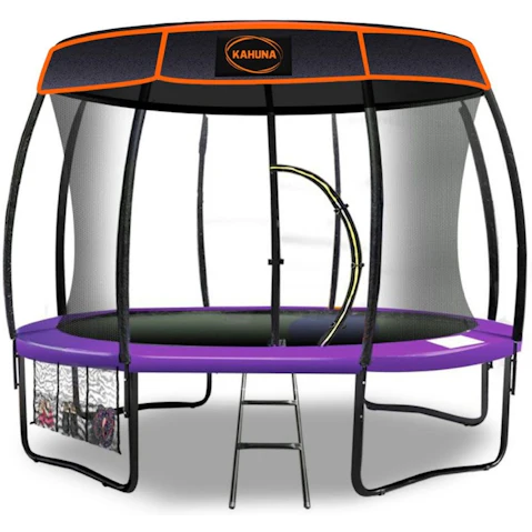 Kahuna 14ft Trampoline with Roof - Purple