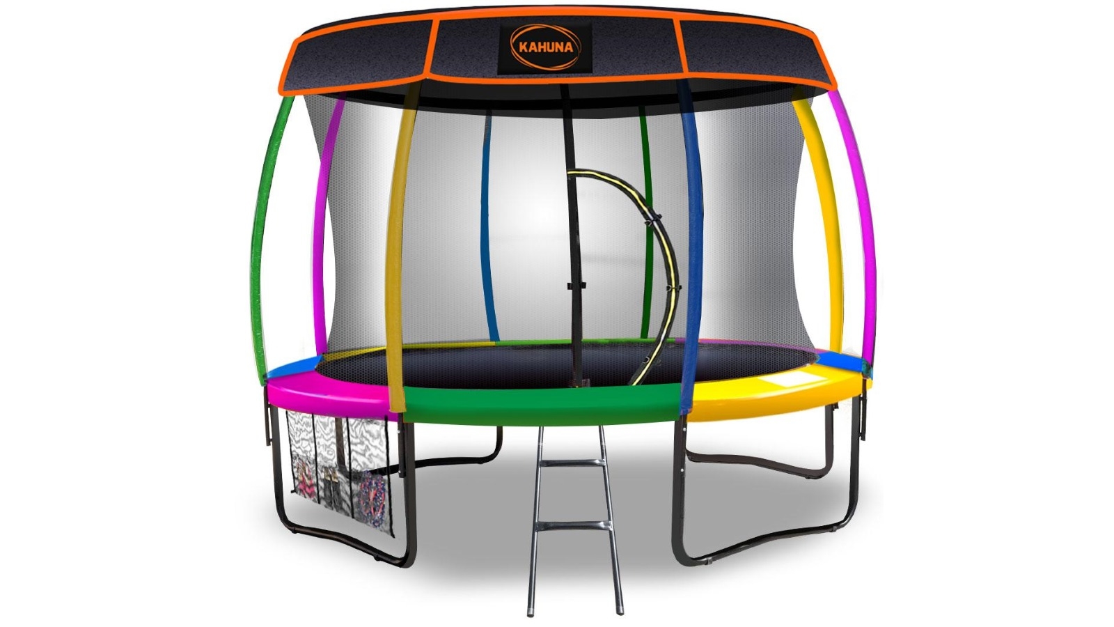 Kahuna 16ft Trampoline with Roof - Rainbow