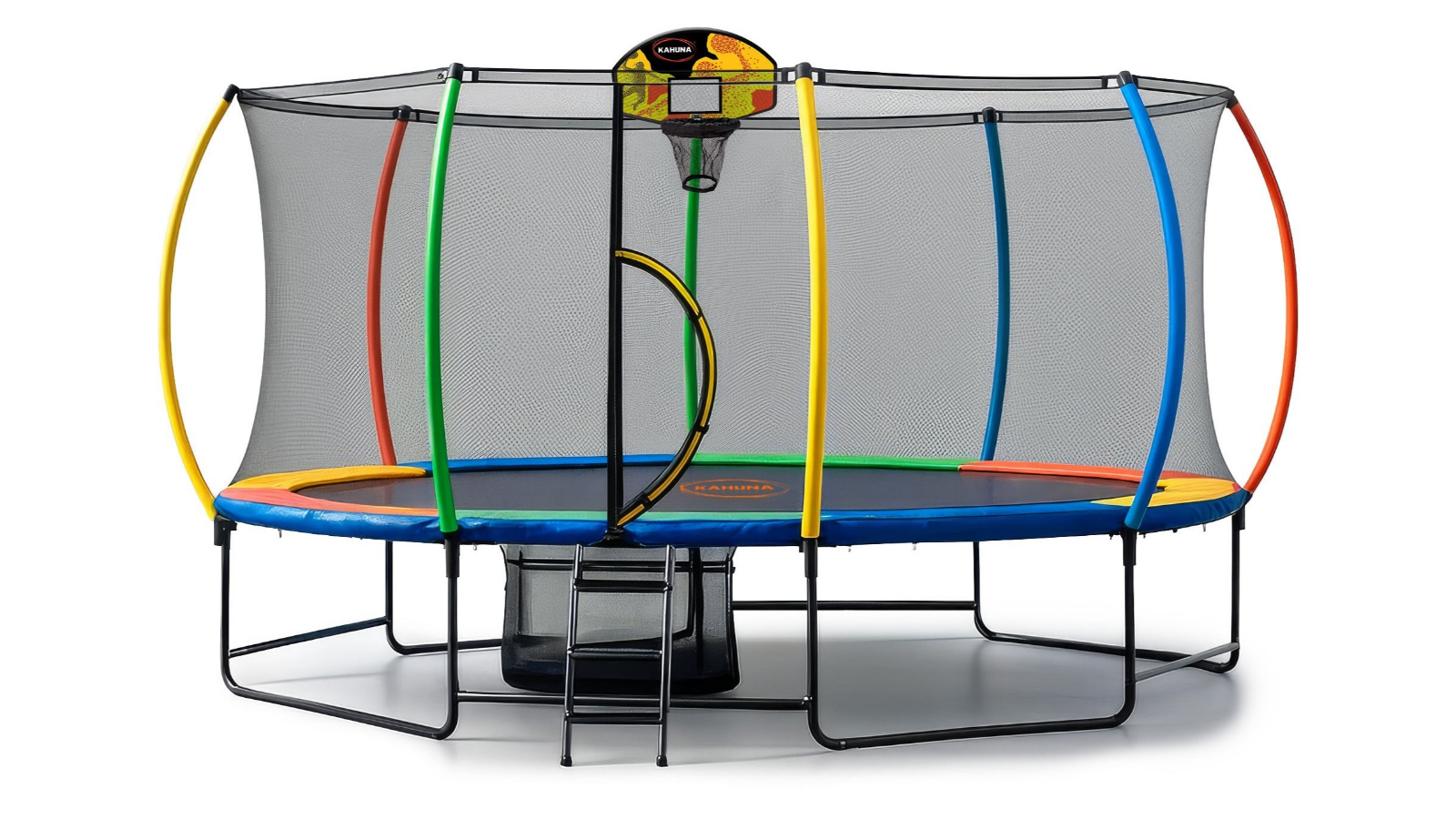 Kahuna 10 x 15ft Jumbo Trampoline Reversible Pad with LED Basketball Set
