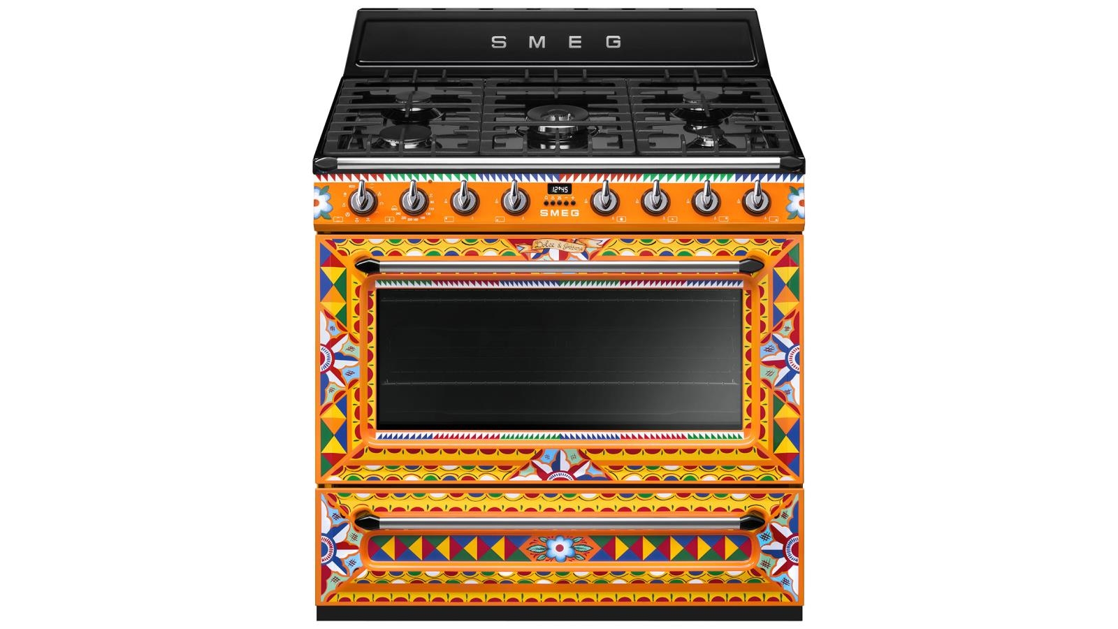 Smeg 900mm Dolce Gabbana Dual Fuel Freestanding Cooker Cart