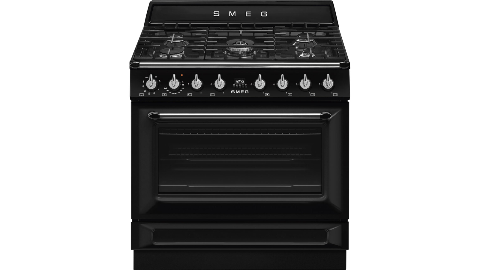 Smeg 90cm Victoria Gas Freestanding Cooker - Black