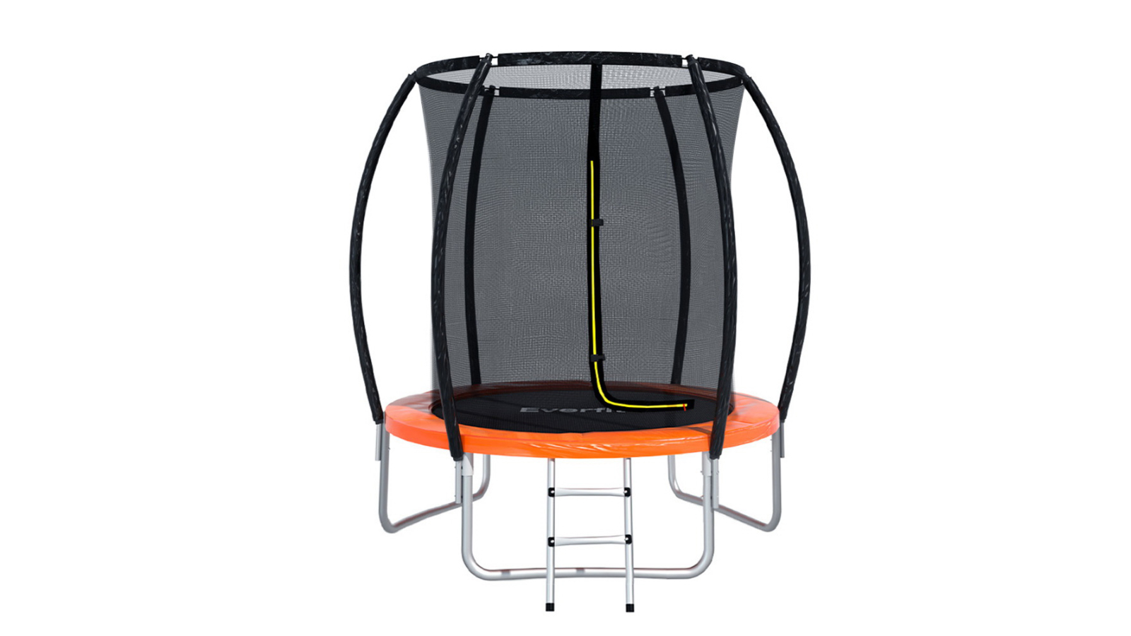 Everfit 6ft Trampoline for Kids with Ladder Enclosure Safety Net Rebounder - Orange