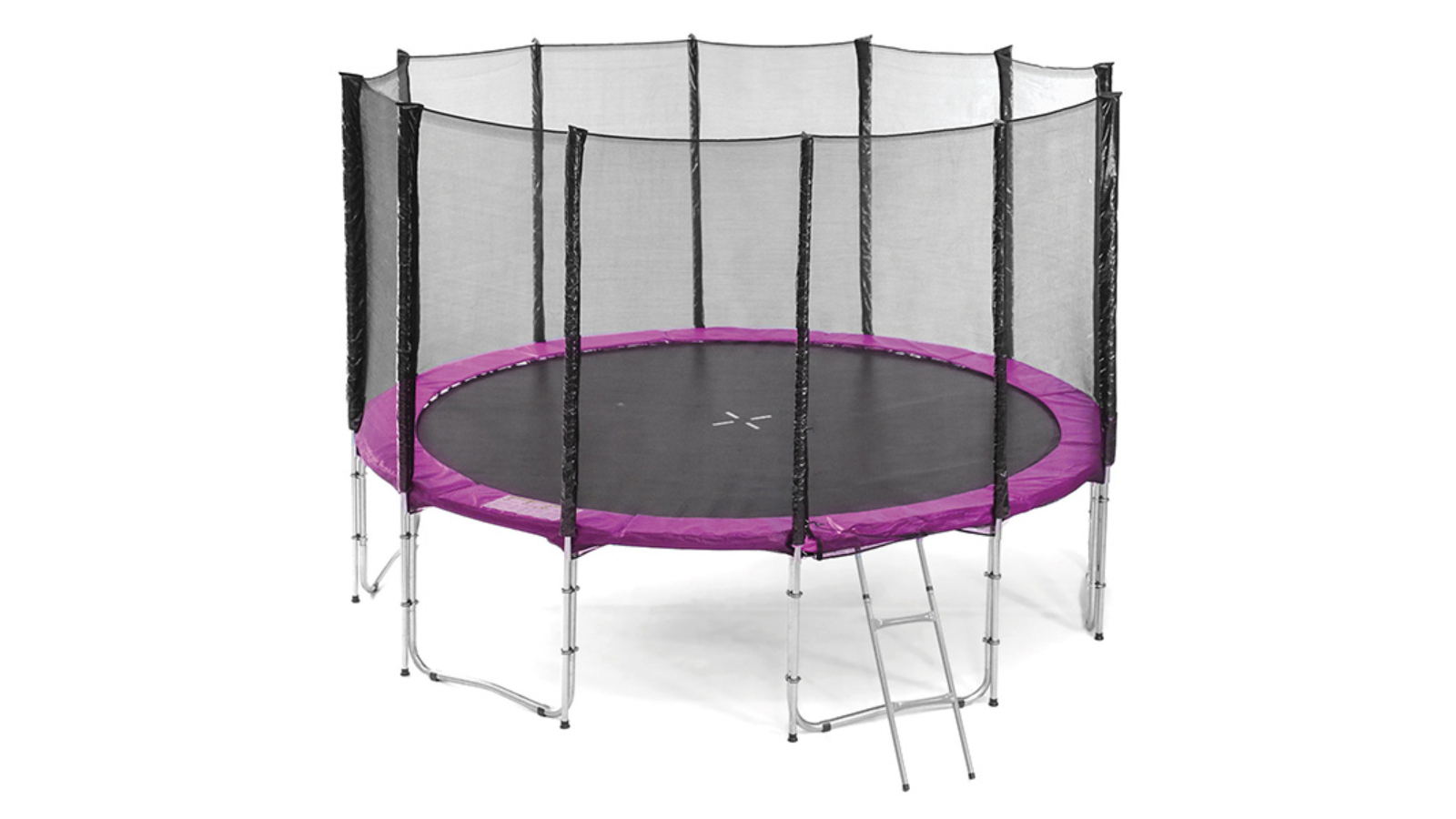 Kahuna 12ft Blizzard Trampoline with Basketball Set - Pink 