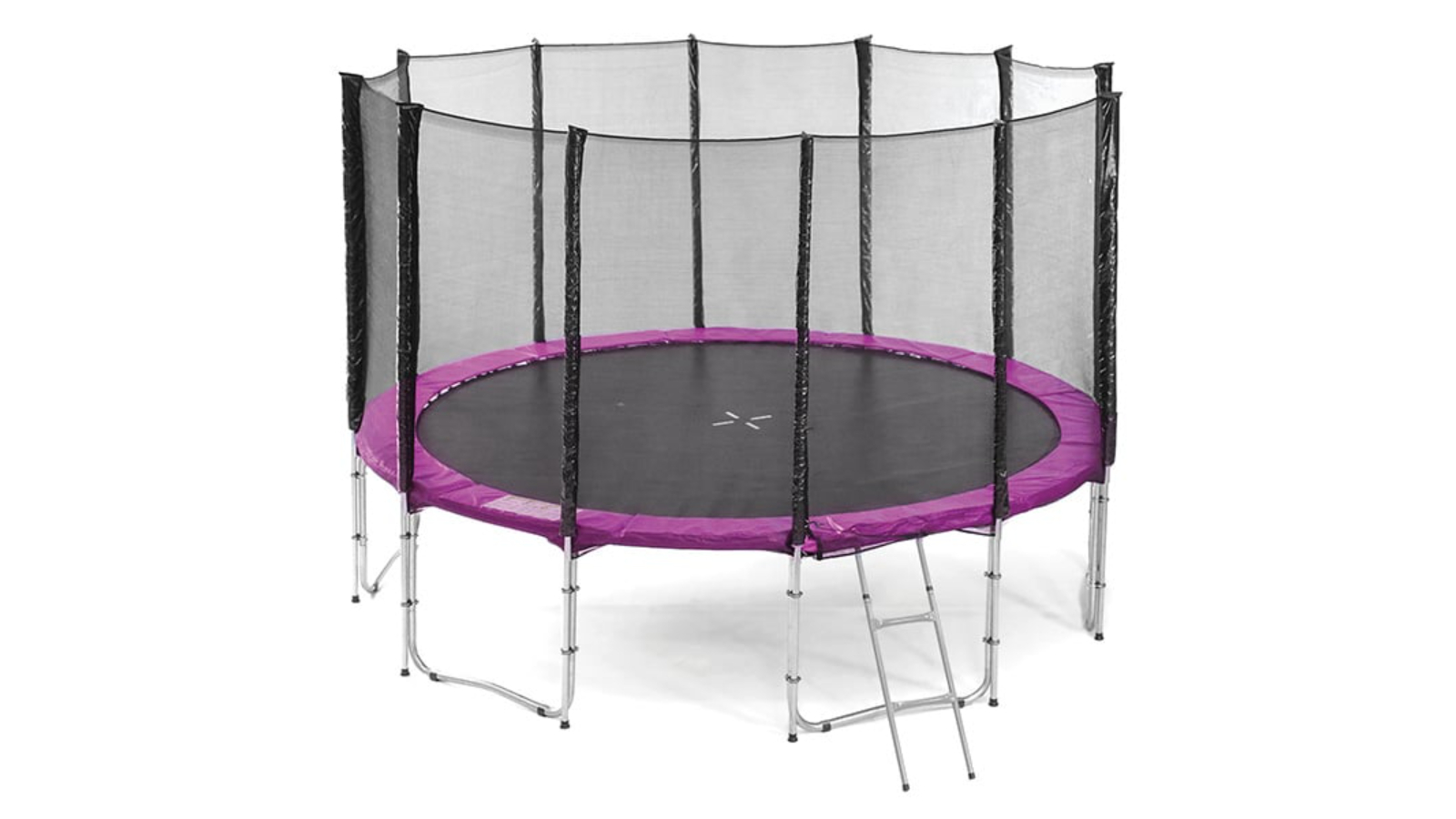 Kahuna 14ft Blizzard Trampoline with Basketball Set - Pink