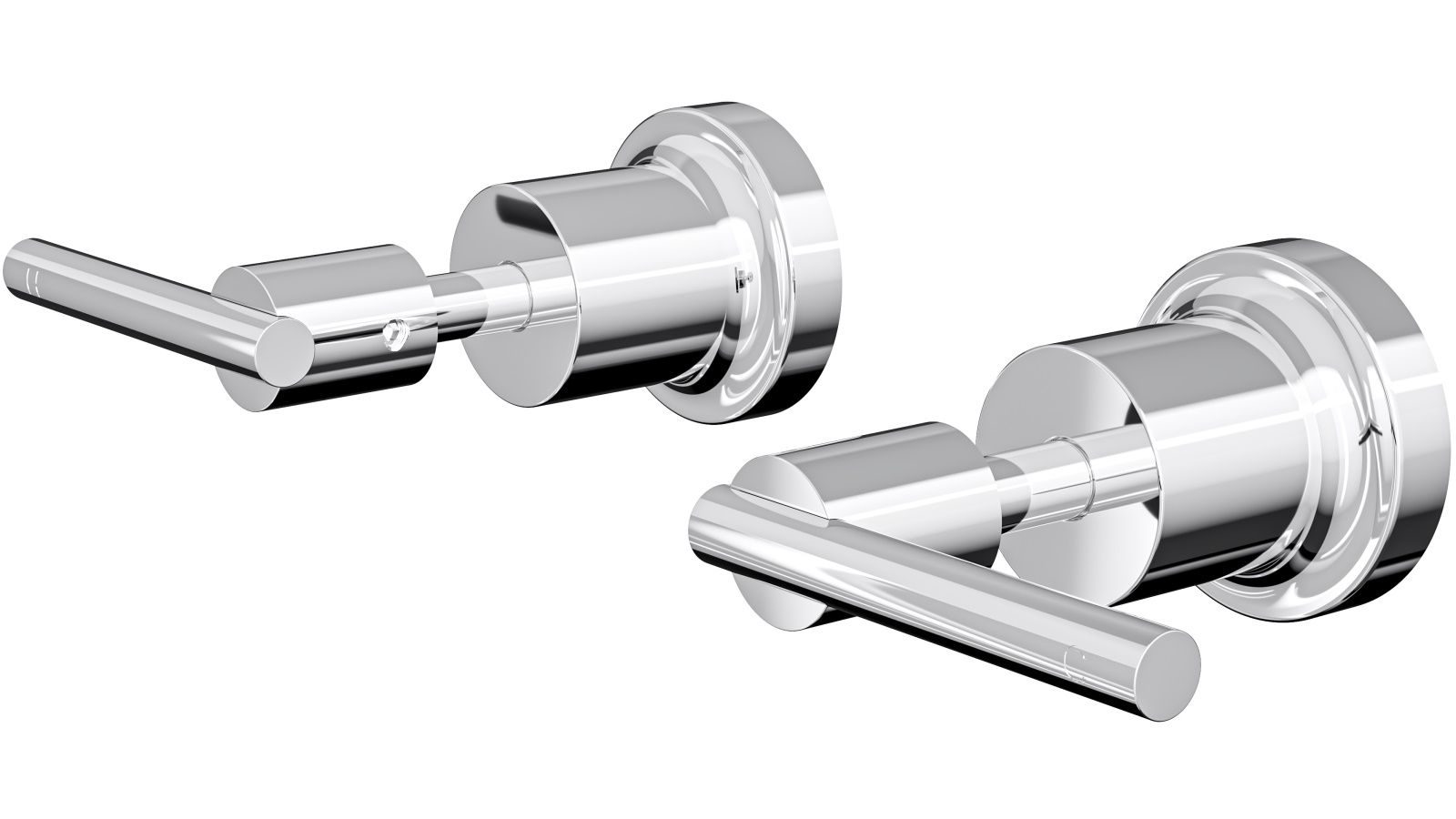 Linsol Tre Lever Handle Wall Top Assemblies - Chrome
