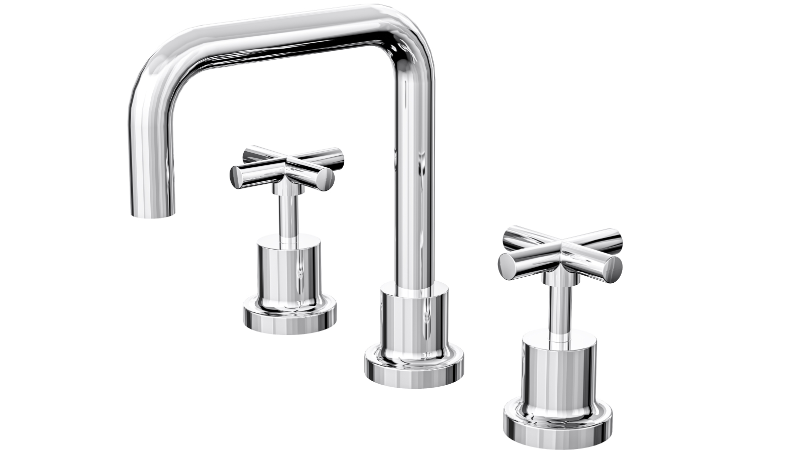 Linsol Tre Cross Handle Basin Set - Chrome