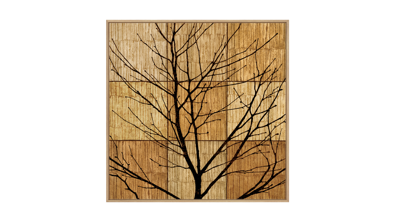 La Grolla Tree Silhoutte II Natural Gallery Wall Art - 67 x 67cm