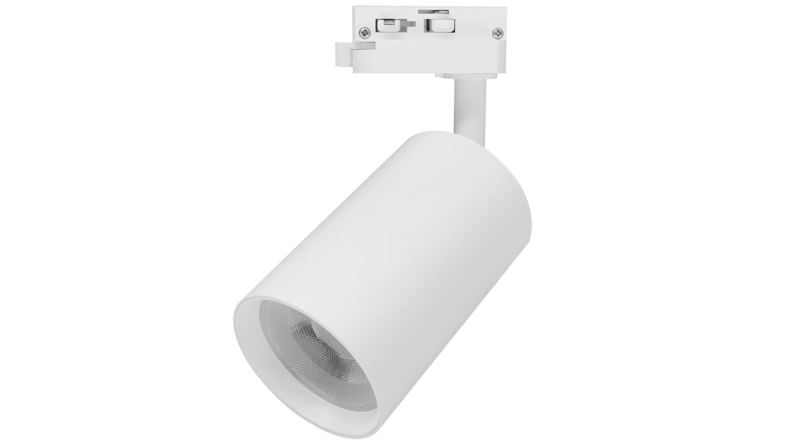 CLA Lighting 3 Wire 1 Circuit LED Tri-CCT Dimmable Adjustable Track Head - White