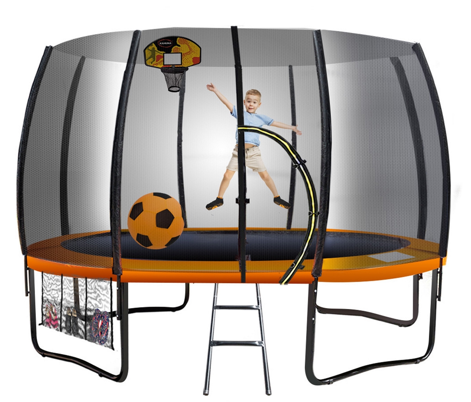 Kahuna Twister 10ft Springless Trampoline with Basketball Set