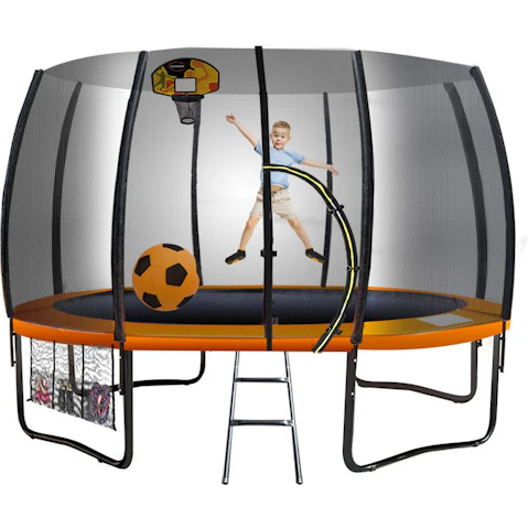 Kahuna Twister 10ft Springless Trampoline with Basketball Set