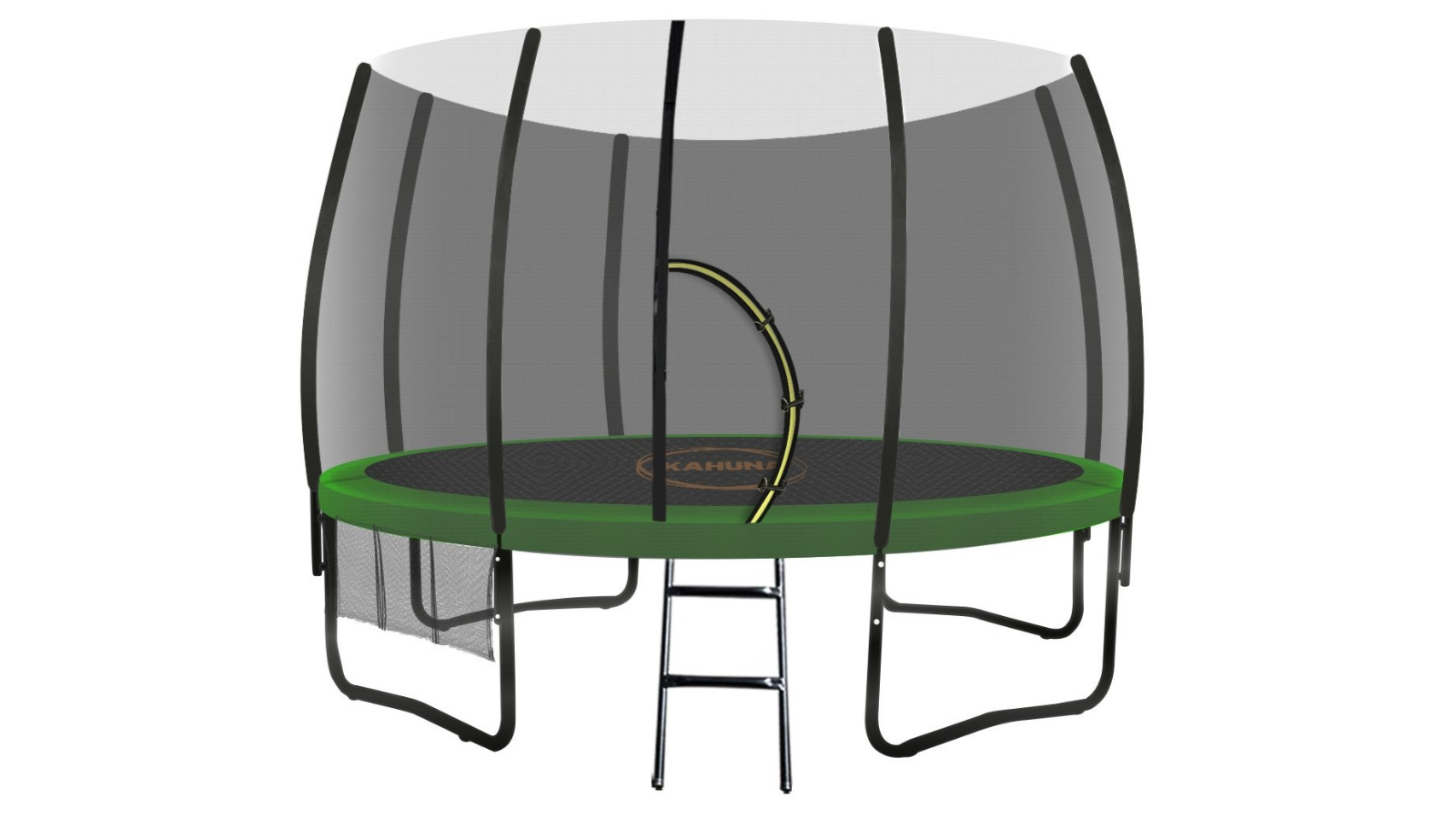 Kahuna 10ft Twister Springless Trampoline - Green