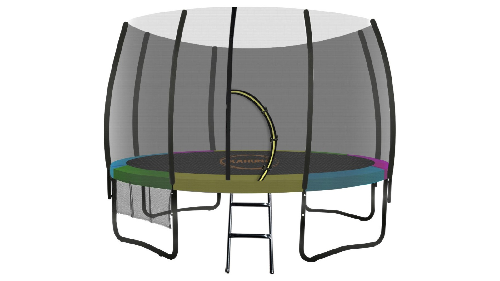 Kahuna 10ft Twister Springless Trampoline - Rainbow
