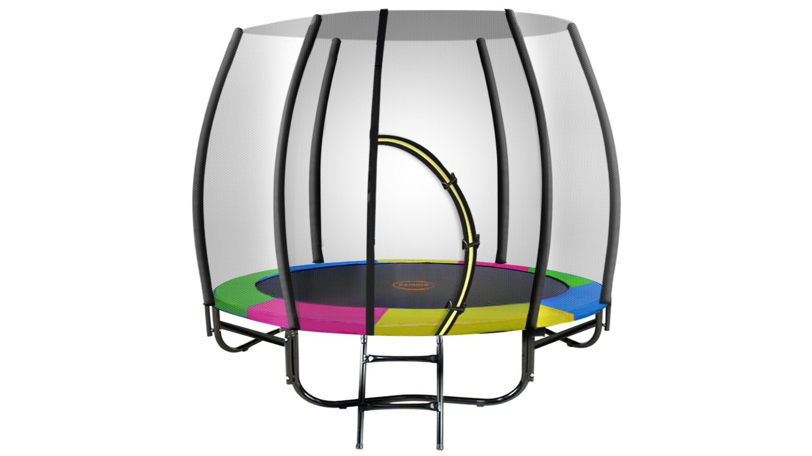 Kahuna 8ft Twister Springless Trampoline - Rainbow