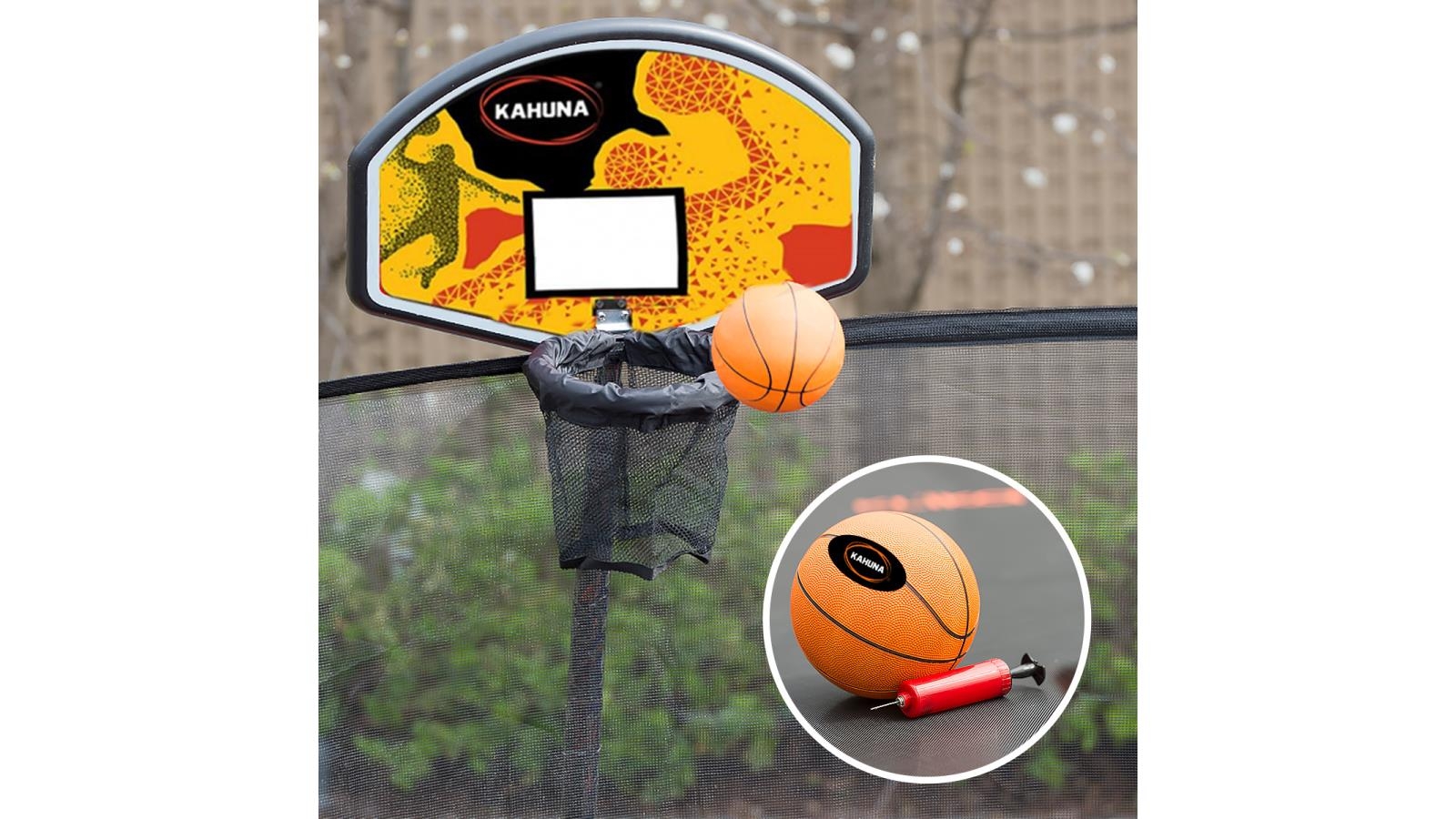 Kahuna Twister 8ft Springless Trampoline with Basketball Set | Harvey ...